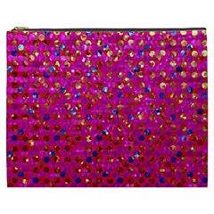 Polka Dot Sparkley Jewels 1 Cosmetic Bag (xxxl) by MedusArt