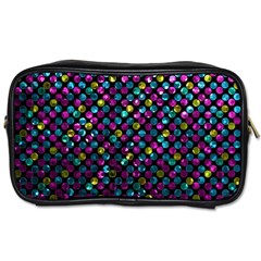 Polka Dot Sparkley Jewels 2 Travel Toiletry Bag (two Sides) by MedusArt