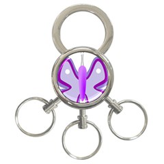 Cute Awareness Butterfly 3-ring Key Chain by FunWithFibro