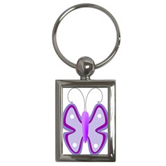 Cute Awareness Butterfly Key Chain (rectangle) by FunWithFibro