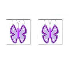 Cute Awareness Butterfly Cufflinks (square) by FunWithFibro