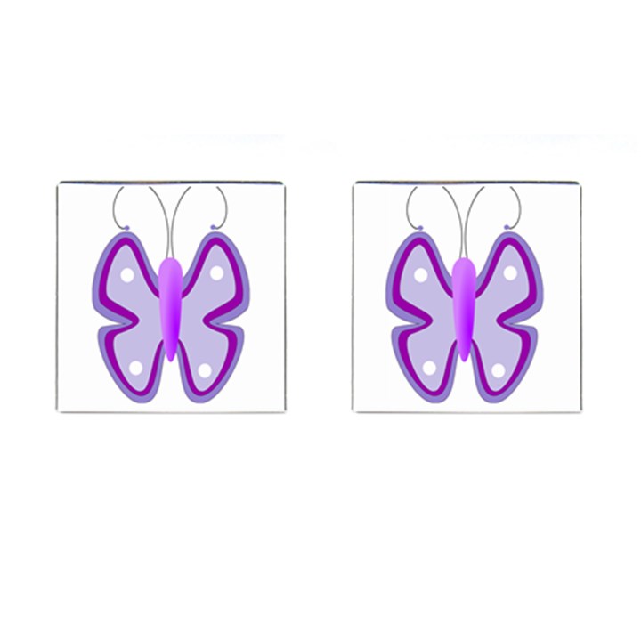 Cute Awareness Butterfly Cufflinks (Square)