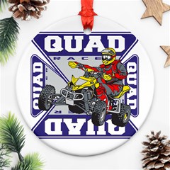 Quad Racer Ornament (round) by MegaSportsFan