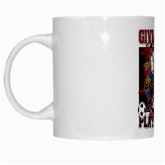 Give Blood Play Soccer White Mug by MegaSportsFan