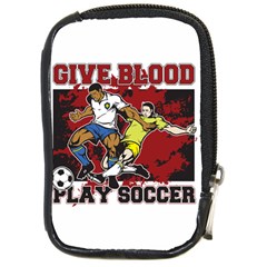 Give Blood Play Soccer Compact Camera Leather Case by MegaSportsFan