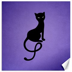 Purple Gracious Evil Black Cat Canvas 12  X 12  (unframed) by CreaturesStore