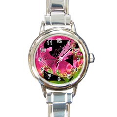 Elegant Writer Round Italian Charm Watch by StuffOrSomething