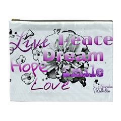 Live Peace Dream Hope Smile Love Cosmetic Bag (xl) by SharoleneCollection