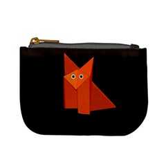 Dark Cute Origami Fox Coin Change Purse by CreaturesStore