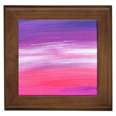 Abstract In Pink & Purple Framed Ceramic Tile by StuffOrSomething