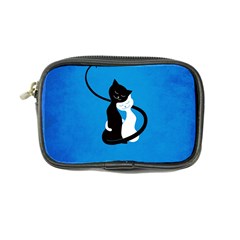 Blue White And Black Cats In Love Coin Purse by CreaturesStore