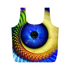 Eerie Psychedelic Eye Reusable Bag (m) by StuffOrSomething