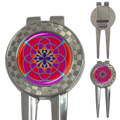 Mandala Golf Pitchfork & Ball Marker by SaraThePixelPixie