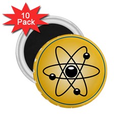 Atom Symbol 2 25  Button Magnet (10 Pack) by StuffOrSomething