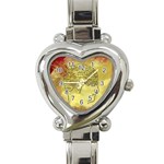 Brain Map Heart Italian Charm Watch  Front