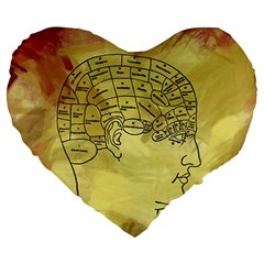 Brain Map 19  Premium Heart Shape Cushion by StuffOrSomething