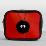 Red Cute Dazzled Bug Mini Travel Toiletry Bag (One Side) Front