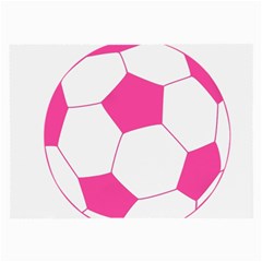 Soccer Ball Pink Glasses Cloth (large, Two Sided) by Designsbyalex