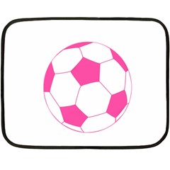 Soccer Ball Pink Mini Fleece Blanket (two Sided) by Designsbyalex