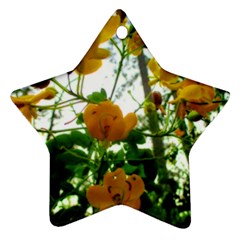 Yellow Flowers Star Ornament (two Sides) by SaraThePixelPixie