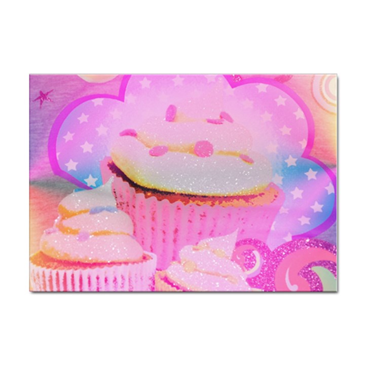 Cupcakes Covered In Sparkly Sugar A4 Sticker 100 Pack