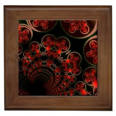 Phenomenon, Orange Gold Cosmic Explosion Framed Ceramic Tile by DianeClancy