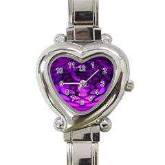 Abstract In Purple Heart Italian Charm Watch  by FunWithFibro