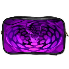 Abstract In Purple Travel Toiletry Bag (two Sides) by FunWithFibro