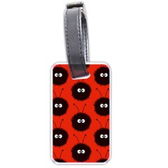 Red Cute Dazzled Bug Pattern Luggage Tag (one Side) by CreaturesStore