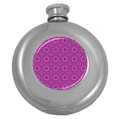 Purple Moroccan Pattern Hip Flask (round) by SaraThePixelPixie