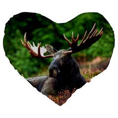 Majestic Moose 19  Premium Heart Shape Cushion by StuffOrSomething