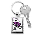 Awareness Flower Key Chain (Rectangle) Front