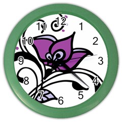 Awareness Flower Wall Clock (color) by FunWithFibro