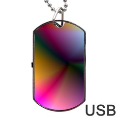 Prism Rainbow Dog Tag Usb Flash (two Sides) by StuffOrSomething