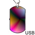 Prism Rainbow Dog Tag USB Flash (Two Sides) Front