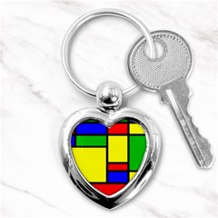 Mondrian Key Chain (heart) by Siebenhuehner