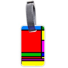 Mondrian Luggage Tag (one Side) by Siebenhuehner