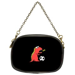 Black Cartoon Dinosaur Soccer Chain Purse (one Side) by CreaturesStore