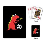 Black Cartoon Dinosaur Soccer Playing Cards Single Design Back