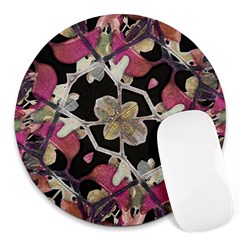 Floral Arabesque Decorative Artwork 8  Mouse Pad (round) by dflcprints