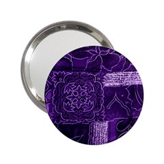 Pretty Purple Patchwork Handbag Mirror (2 25 ) by FunWithFibro