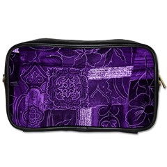 Pretty Purple Patchwork Travel Toiletry Bag (two Sides) by FunWithFibro