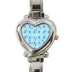 Anchors In Blue And White Heart Italian Charm Watch  Front