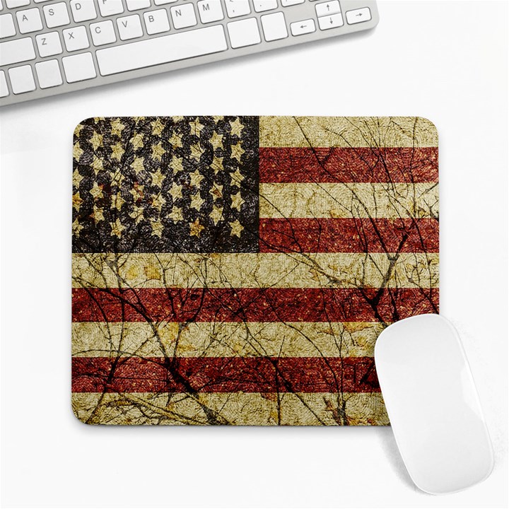 Vinatge American Roots Large Mouse Pad (Rectangle)