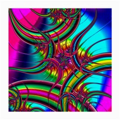 Abstract Neon Fractal Rainbows Glasses Cloth (medium, Two Sided) by StuffOrSomething