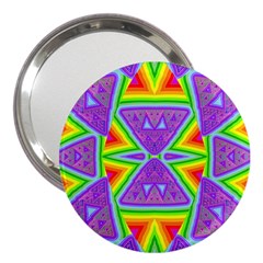 Trippy Rainbow Triangles 3  Handbag Mirror by SaraThePixelPixie