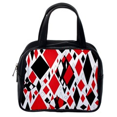 Distorted Diamonds In Black & Red Classic Handbag (one Side) by StuffOrSomething