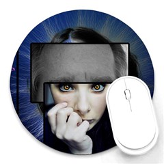 Fibro Brain 8  Mouse Pad (round) by FunWithFibro