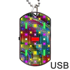 Abstract Modern Dog Tag Usb Flash Drive by StuffOrSomething