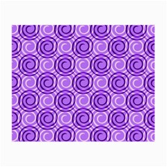 Purple And White Swirls Background Glasses Cloth (small, Two Sided) by Colorfulart23